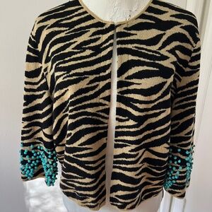 Versace zebra print cardigan